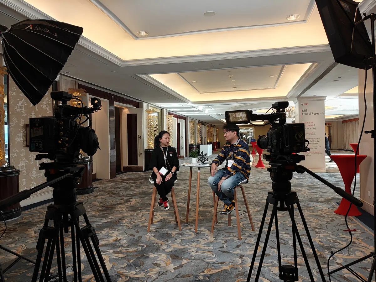 Beijing interview camera crew